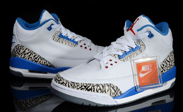 Air jordan 3 red clearance white blue